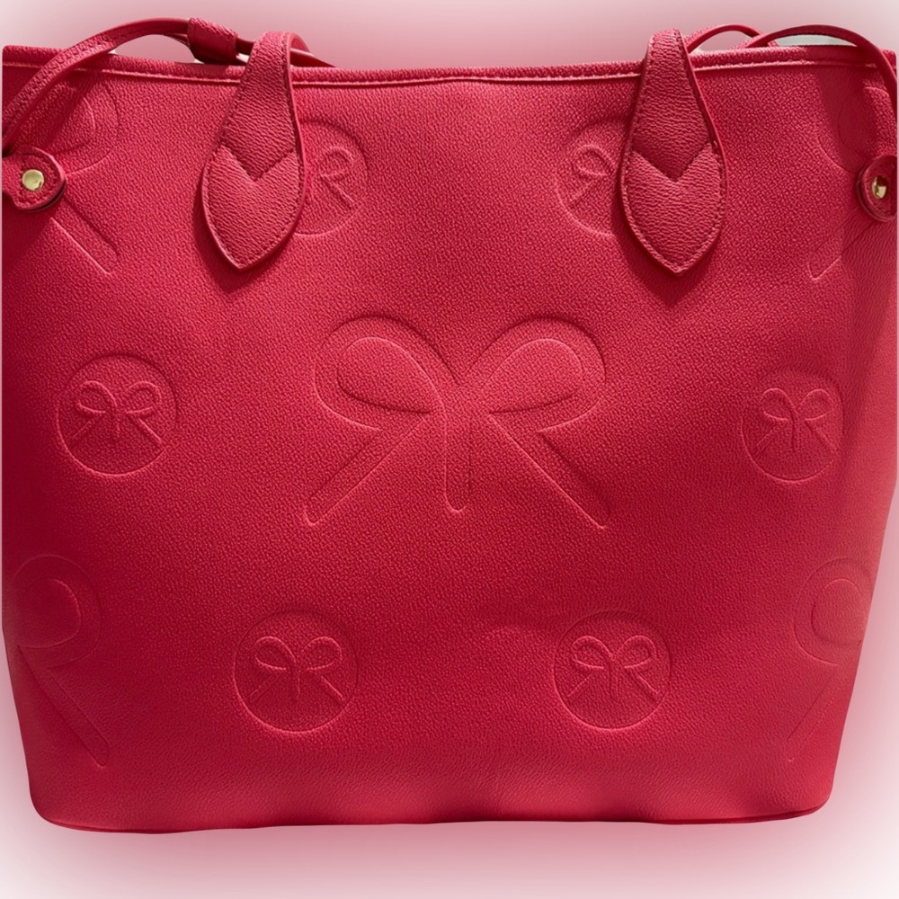 Ruby Ribbon Tote in Red NEW - Picture 2 of 4